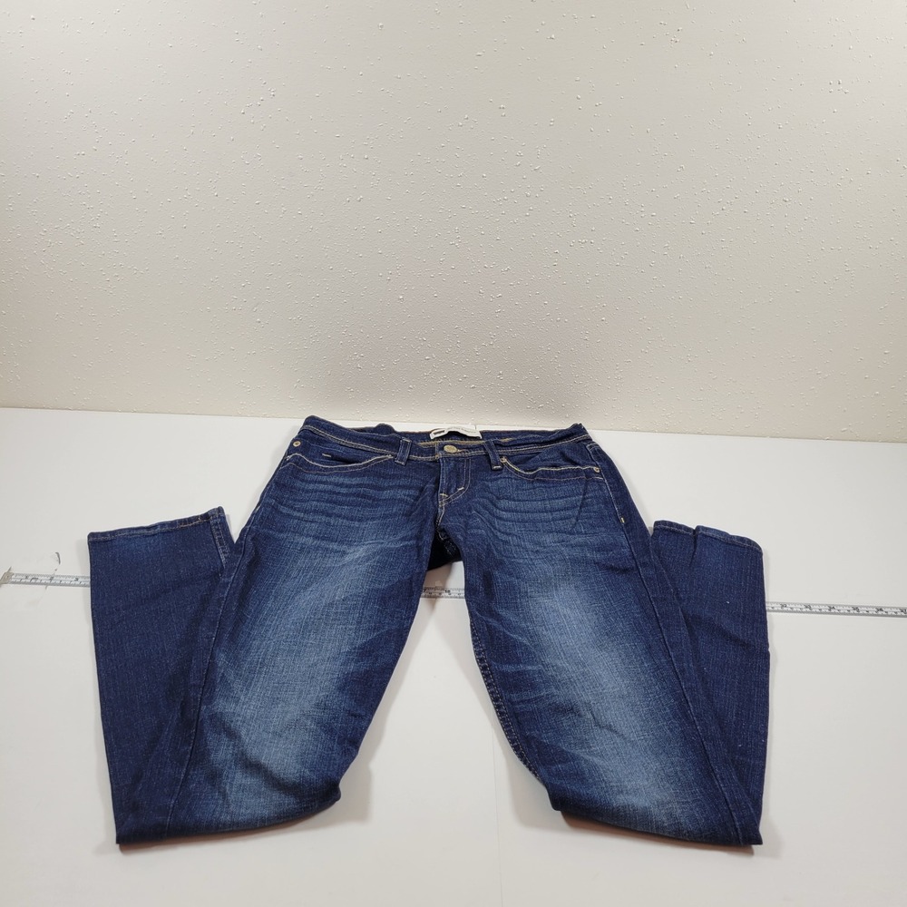 Levi's 524 Too Superlow Jeans Women 7M Blue Skinny Dark Wash 1060